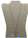 Swarovski Gold & Clear Metal Crystal Lock & Key Thin Chain Necklace Gold & Clear