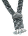Swarovski Silver & Clear Metal Crystal Chain Bead Fringe Hinge Clasp Necklace Silver & Clear