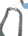 Swarovski Silver & Clear Metal Crystal Chain Bead Fringe Hinge Clasp Necklace Silver & Clear