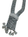 Swarovski Silver & Clear Metal Crystal Chain Bead Fringe Hinge Clasp Necklace Silver & Clear