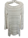 Zara Size 6 Cream Cotton & Acetate Crochet Knit Long Sleeve Wide Neck Dress Cream / 6