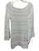 Zara Size 6 Cream Cotton & Acetate Crochet Knit Long Sleeve Wide Neck Dress Cream / 6