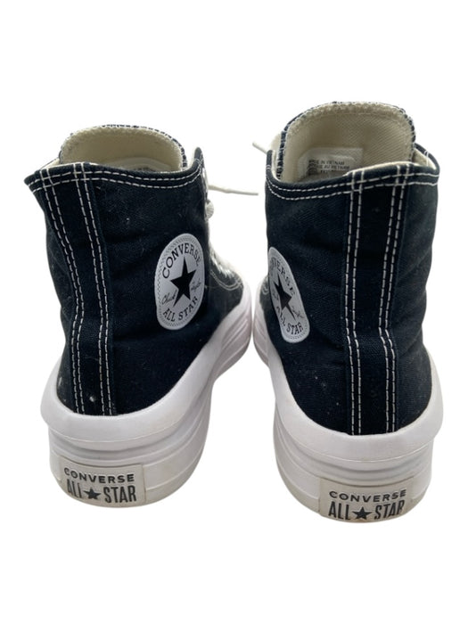 Converse Shoe Size 9 Black & White Canvas Platform lace up High Top Sneakers Black & White / 9