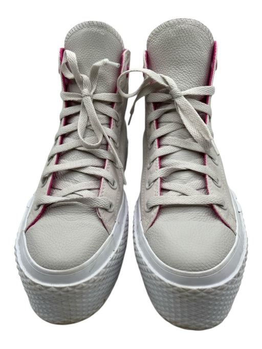Converse Shoe Size 9 gray & pink Canvas Platform Cap Toe High Top Sneakers gray & pink / 9