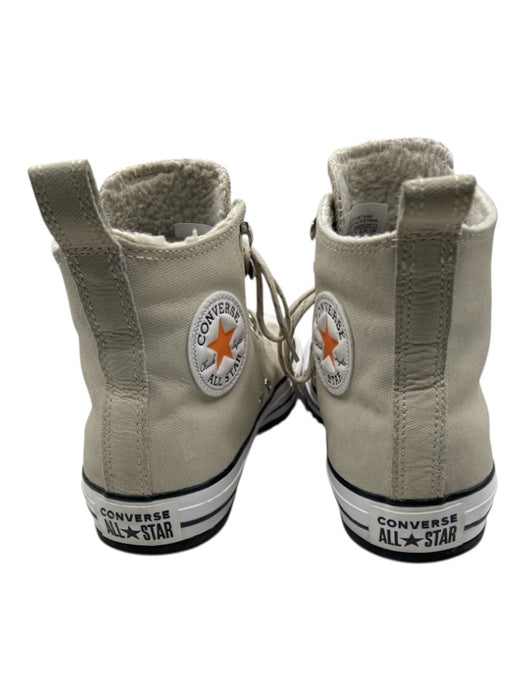 Converse Shoe Size 9 Taupe Canvas Round Toe Fleece Lined Lace Up Sneakers Taupe / 9