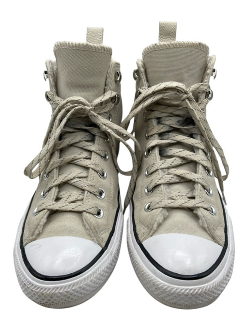 Converse Shoe Size 9 Taupe Canvas Round Toe Fleece Lined Lace Up Sneakers Taupe / 9