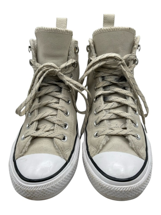 Converse Shoe Size 9 Taupe Canvas Round Toe Fleece Lined Lace Up Sneakers Taupe / 9