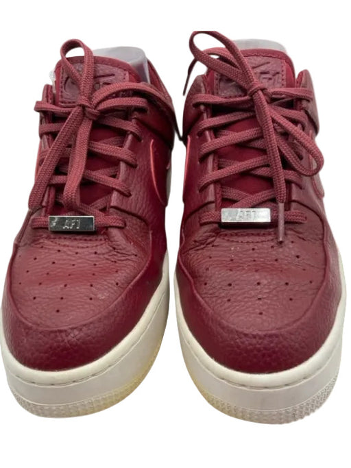 Nike Shoe Size 9 Blood Red Leather Perforated lace up Platform Low Top Sneakers Blood Red / 9