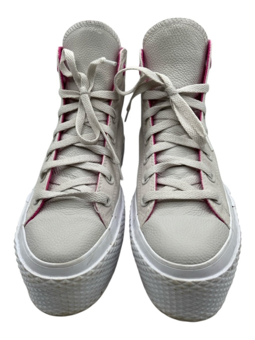Converse Shoe Size 9 gray & pink Canvas Platform Cap Toe High Top Sneakers gray & pink / 9