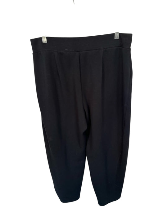 Spanx Size L Black Modal Blend Lining Detail Spandex Soft Athletic Sweatpants Black / L