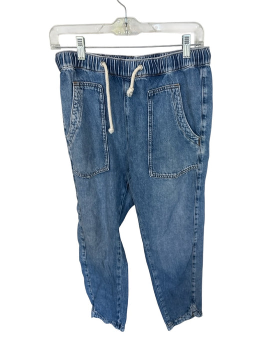 Pilcro Size S Denim Cotton Blend Drawstring Sinched Waist Pants Denim / S