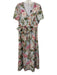 Sachin & Babi Size 8 Light Blue, Pink & Multi Polyester Short Sleeve Maxi Dress Light Blue, Pink & Multi / 8