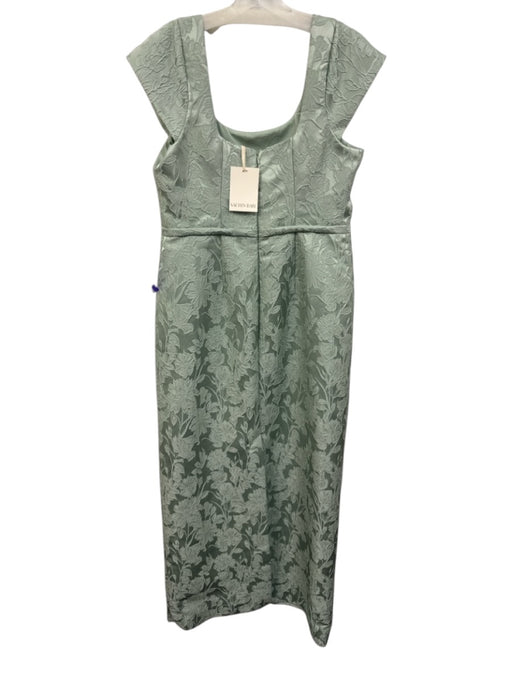 Sachin & Babi Size 10 Sage green Polyester Short Sleeve Floral Jacquard Dress Sage green / 10