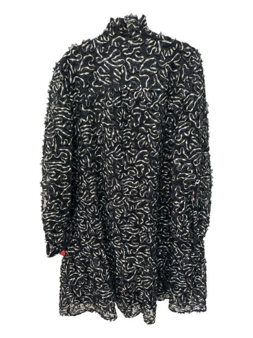 Tuckernuck Size XL Black & Gold Polyester 3D applique Abstract Knee length Dress Black & Gold / XL