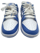 Nike Shoe Size 8 Blue & White Leather Low Top lace up Color Block Sneakers Blue & White / 8