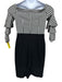 Joseph Ribkoff Size 8 Black & White 1/2 Sleeve Gingham Color Block Dress Black & White / 8