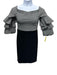 Joseph Ribkoff Size 8 Black & White 1/2 Sleeve Gingham Color Block Dress Black & White / 8