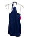 Reformation Size 10 Navy Blue Linen halter tie neck Ruched Darted Dress Navy Blue / 10