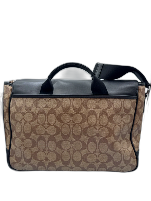Coach Black & Blue Leather Multi Color Face Satchel Men's Bag Black & Blue