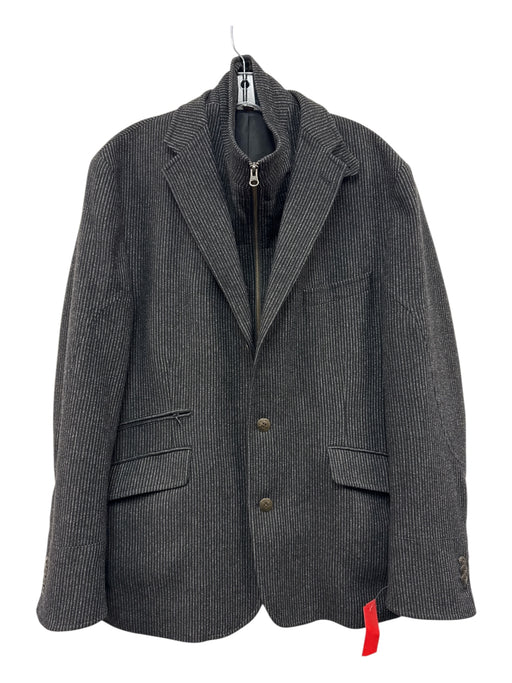 Kroon Size 42 Gray Wool Blend Striped Ticket Pocket Blazer Men's Jacket Gray / 42