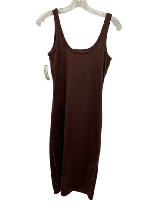 Vuori Size Est S Brown Poly Blend Sleeveless Cups Athletic Heathered Dress Brown / Est S