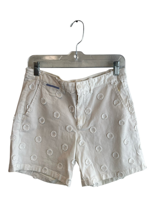 Chino Anthropologie Size 29 White Cotton Blend Circles Pockets Shorts White / 29