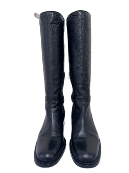 Russell & Bromley Shoe Size 40 Black Leather Upper Knee High Side Zip Boots Black / 40
