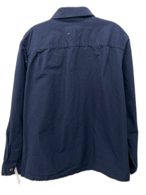 Margaret Howell Size XL Navy Blue Cotton drill Double Pocket Button Down Top Navy Blue / XL