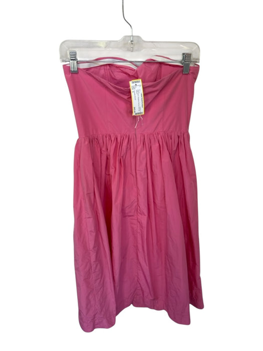 Lavender Brown Size S Pink Nylon Strapless Boning Back Zip Dress Pink / S