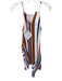 Elliatt Size XS Brown & Blue Polyester Sleeveless Striped Asymetrical Dress Brown & Blue / XS