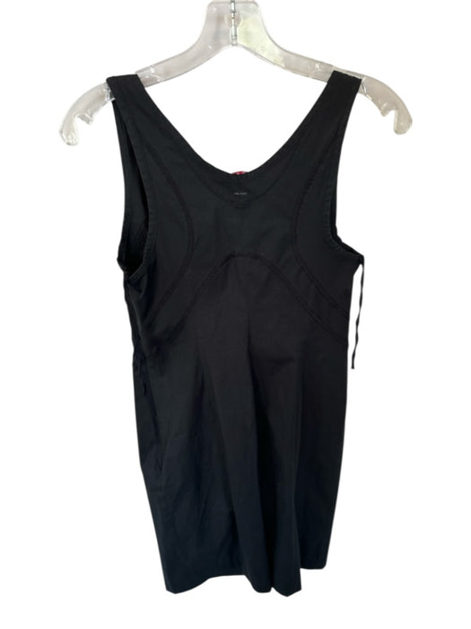 Prada Size 44 Black Cotton Sleeveless Back Zip Dress Black / 44