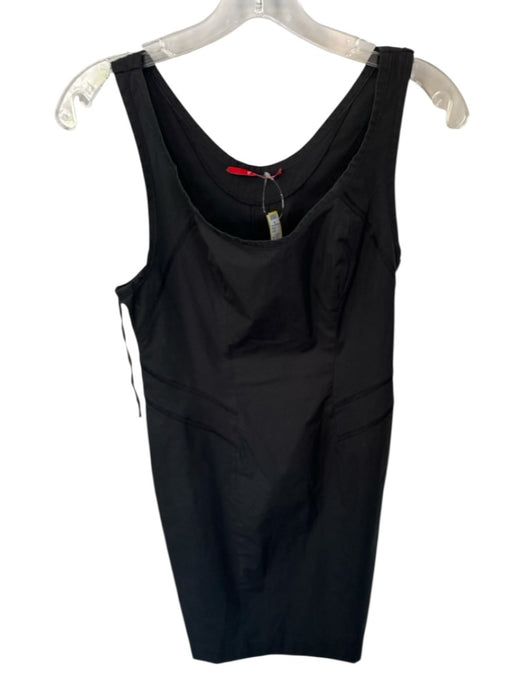 Prada Size 44 Black Cotton Sleeveless Back Zip Dress Black / 44