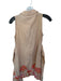 Spartina Size XS Tan & Orange Linen Sleeveless Embroidered Palm Trees Dress Tan & Orange / XS