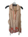 Spartina Size XS Tan & Orange Linen Sleeveless Embroidered Palm Trees Dress Tan & Orange / XS