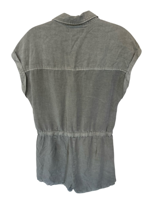 KUT Size Est M Sage green Tencel Cap Sleeve Buttons Drawstring Waist Romper Sage green / Est M