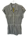 KUT Size Est M Sage green Tencel Cap Sleeve Buttons Drawstring Waist Romper Sage green / Est M