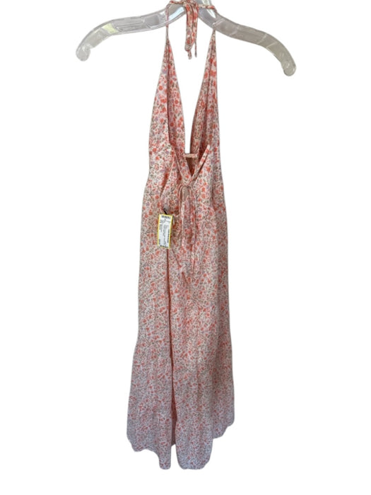 Molly Bracken Size Est S Orange & Purple Cotton Spaghetti Strap Flowers Dress Orange & Purple / Est S
