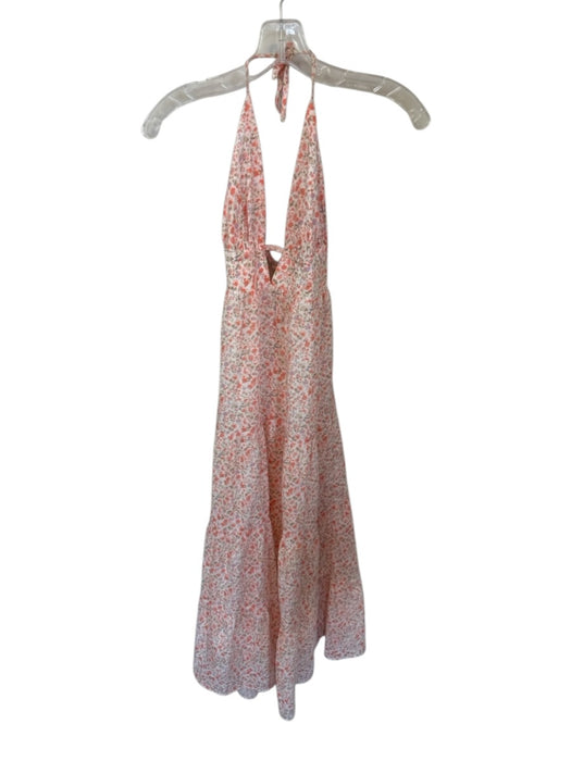 Molly Bracken Size Est S Orange & Purple Cotton Spaghetti Strap Flowers Dress Orange & Purple / Est S