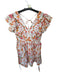 Beyond by Vera Size S Pink & Orange Cotton Flutter Sleeves Flowers birds Dress Pink & Orange / S