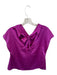 Size S Purple Polyester Cap Sleeve Back Tie Top Purple / S