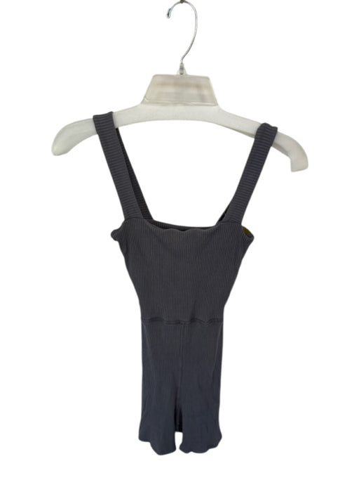 Daily Drills Size XS/S Gray Sleeveless Ribbed Athletic Romper Gray / XS/S