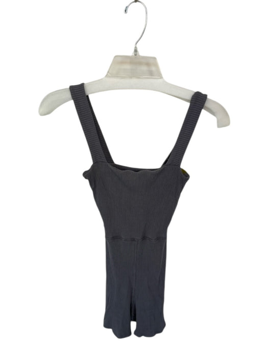 Daily Drills Size XS/S Gray Sleeveless Ribbed Athletic Romper Gray / XS/S