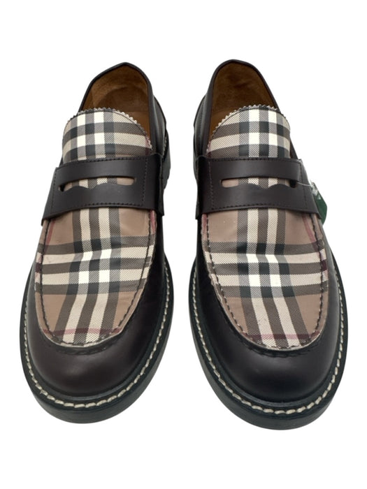 Burberry Shoe Size 43 AS IS Dark Brown & Tan Leather Novacheck Loafer Shoes Dark Brown & Tan / 43