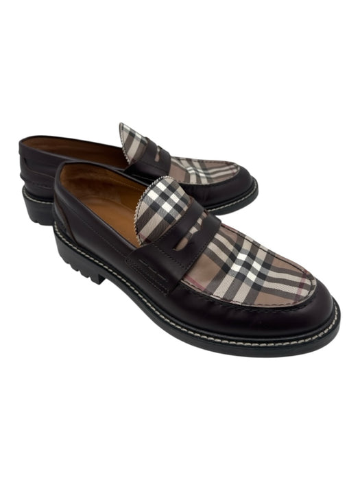 Burberry Shoe Size 43 AS IS Dark Brown & Tan Leather Novacheck Loafer Shoes Dark Brown & Tan / 43