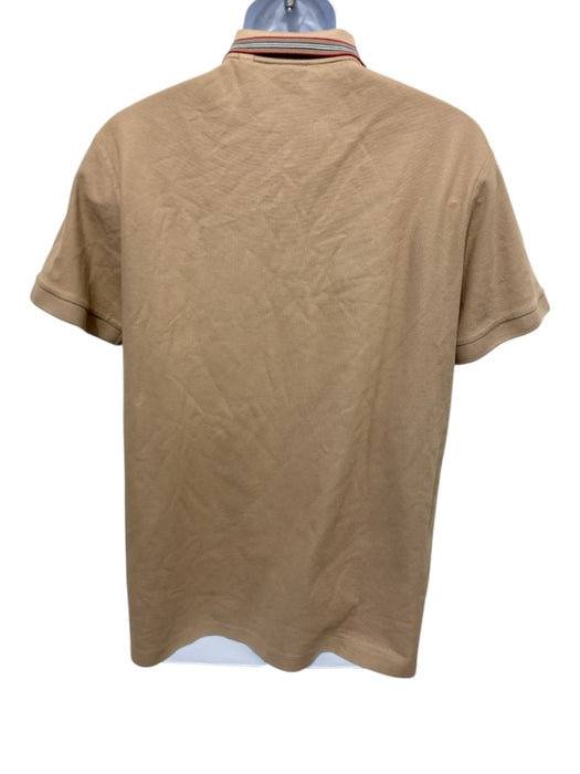 Burberry Size XL Tan Cotton Solid Pique Polo Men's Short Sleeve Tan / XL