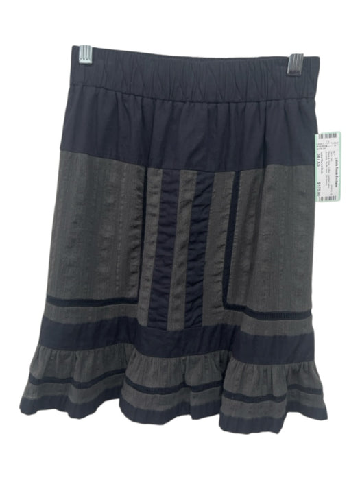 Isabel Marant Etoile Size 34 / XS Black & Gray Cotton Ruffle Hem Skirt Set Black & Gray / 34 / XS