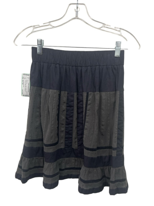Isabel Marant Etoile Size 34 / XS Black & Gray Cotton Ruffle Hem Skirt Set Black & Gray / 34 / XS