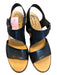 Kork-Ease Shoe Size 6M Black & Brown Leather Velcro Platform Block Heel Sandals Black & Brown / 6M