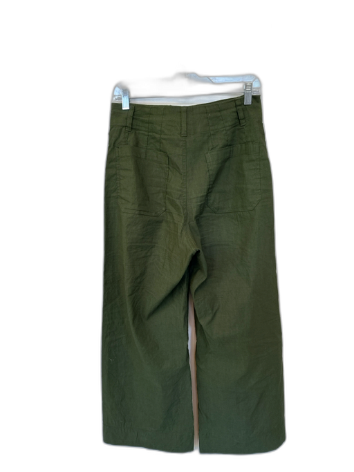 Maeve Size 29 Dark Green Viscose Blend High Waist Wide Leg Pants Dark Green / 29