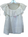 The Great Size 1/S White Cotton Off Shoulder Eyelet Top White / 1/S